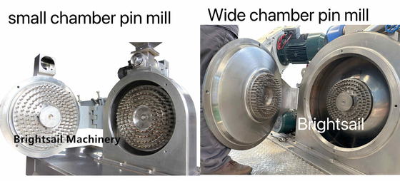 Broyeur à épingles à large chambre en poudre de graines de moutarde Machine de broyage d'épices avec acier inoxydable