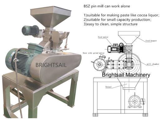 Brightsail Sésame broyeur à broches à large chambre Sésame High Speed Pin Mill machine de fabrication de poudre alimentaire