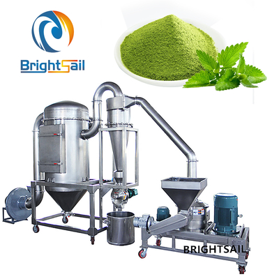 Broyeur classificateur d'air à feuilles Brightsail  Broyeur de feuilles de Moringa Machine à broyer les feuilles de thé Ensemble de pulvérisateur Machine à broyer
