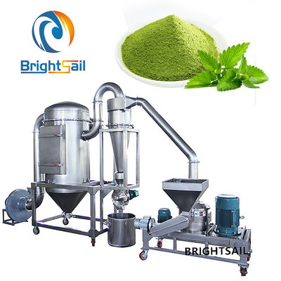 Broyeur classificateur d'air à feuilles Brightsail  Broyeur de feuilles de Moringa Machine à broyer les feuilles de thé Ensemble de pulvérisateur Machine à broyer